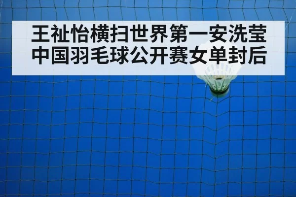 王祉怡横扫世界第一安洗莹中国羽毛球公开赛女单封后